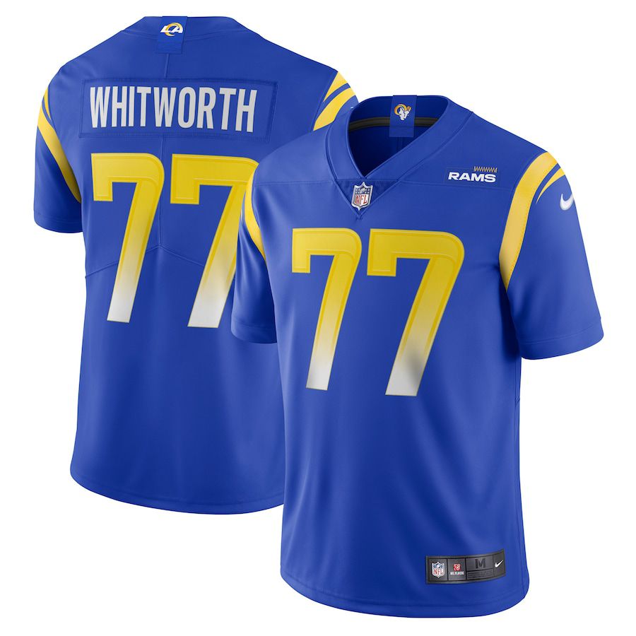 Men Los Angeles Rams 77 Andrew Whitworth Nike Royal Limited NFL Jersey